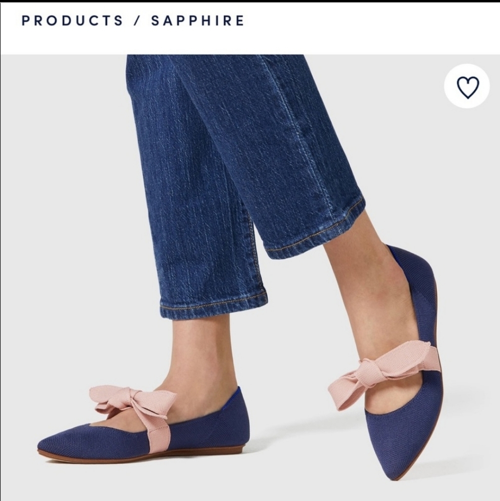 Rothy’s 'The Mary Jane' sapphire and Blush sz 7.5